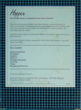 Hopper (1983)(Acornsoft) box cover back